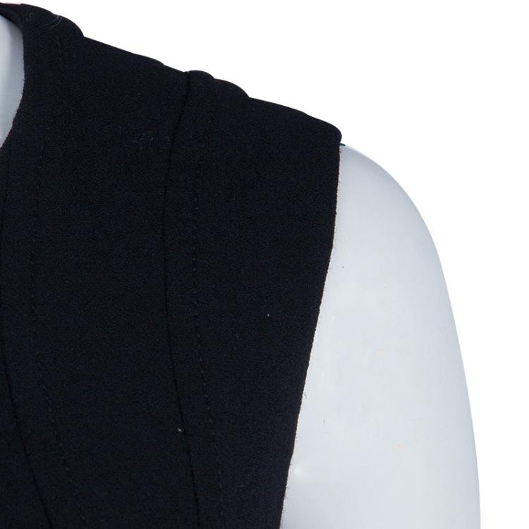 Pre Owned Gucci Black Belted A Line Dress L