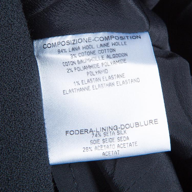 Pre Owned Gucci Black Belted A Line Dress L