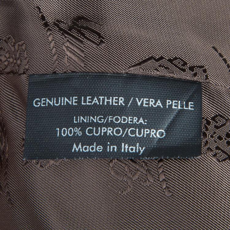Pre Owned Gucci Brown Leather Jacket L