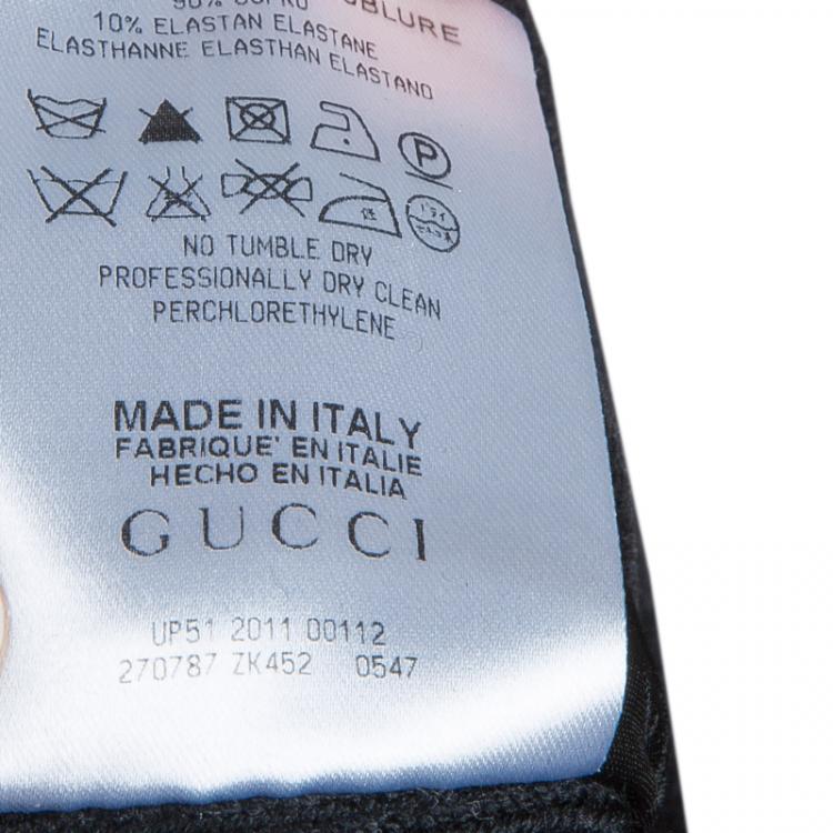 Pre Owned Gucci Black Rib Detail Blazer S