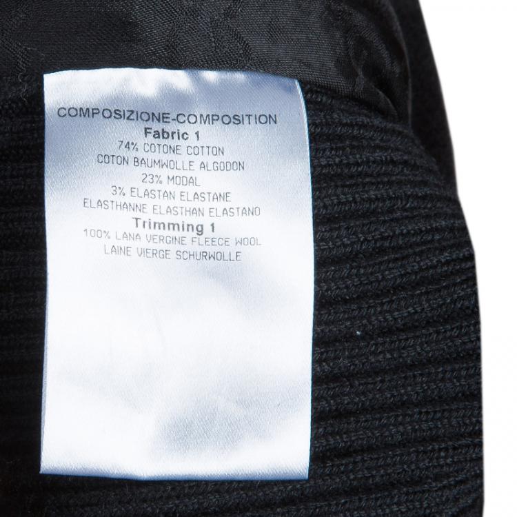 Pre Owned Gucci Black Rib Detail Blazer S