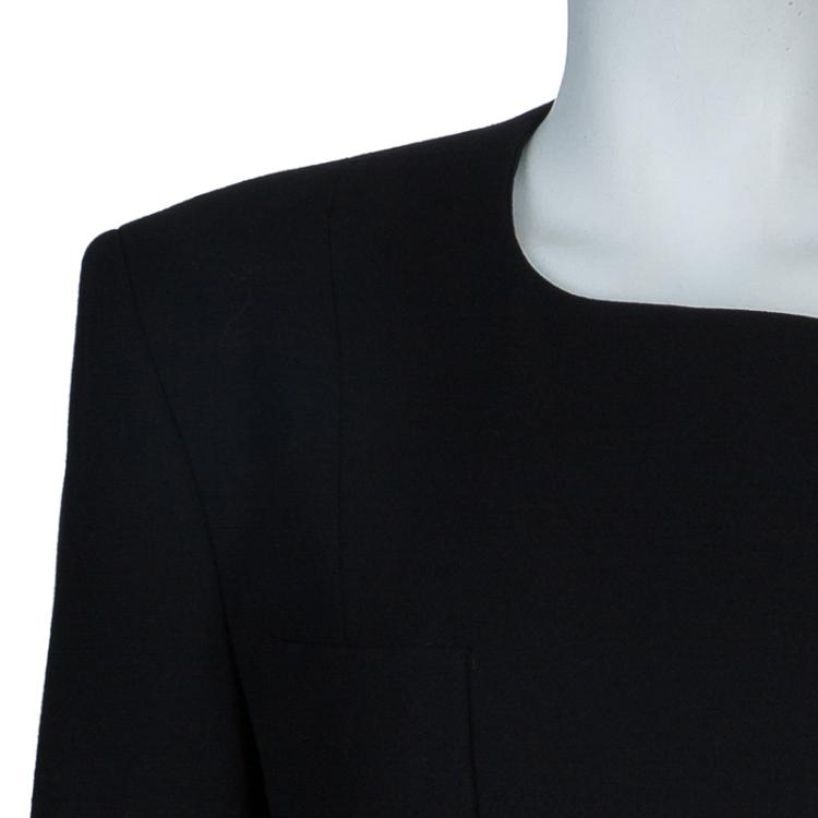 Pre Owned Gucci Black Double Breasted Wool Jacket M