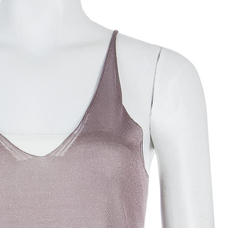 Pre Owned Gucci Shimmer Sleeveless Top S