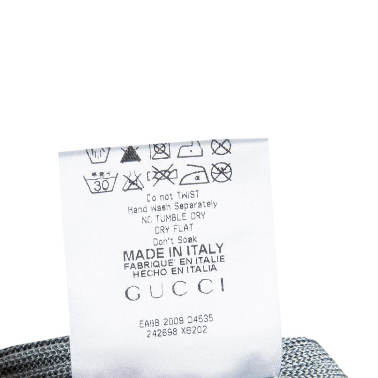 Pre Owned Gucci Grey Ribbed Sleeveless Top XS