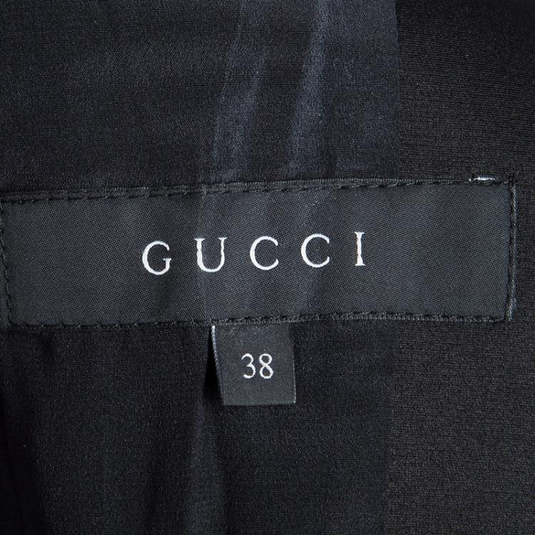 Pre Owned Gucci Metallic Gold Box Jacket S