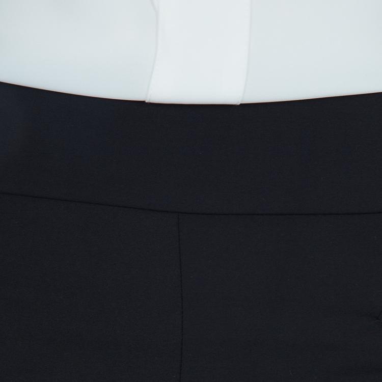 Pre Owned Gucci Black Cutout High Waist Detail Skinny Trousers XS