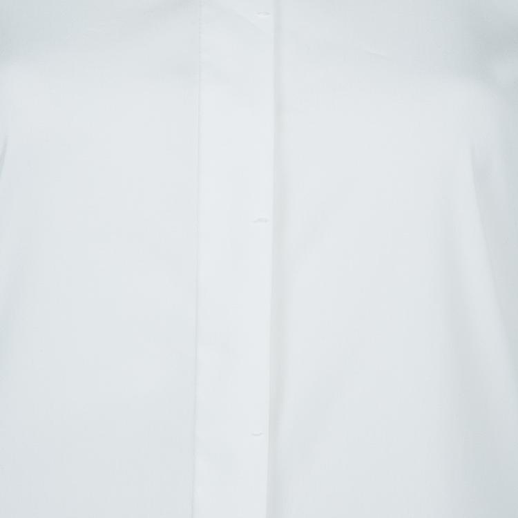 Pre Owned Gucci White Equestrian Cotton Top S