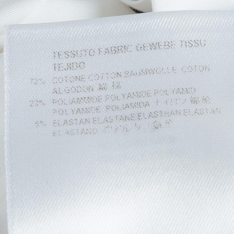 Pre Owned Gucci White Equestrian Cotton Top S