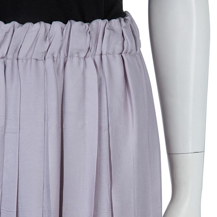 Pre Owned Gucci Lavender Pleated Skirt S