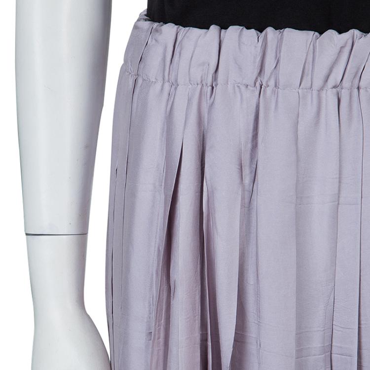 Pre Owned Gucci Lavender Pleated Skirt S