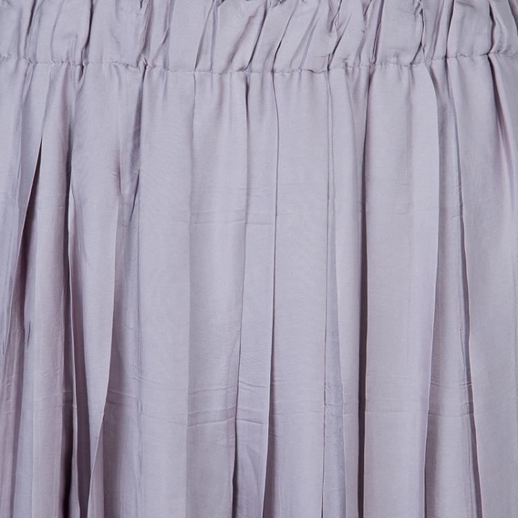 Pre Owned Gucci Lavender Pleated Skirt S