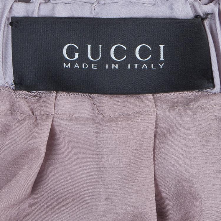 Pre Owned Gucci Lavender Pleated Skirt S