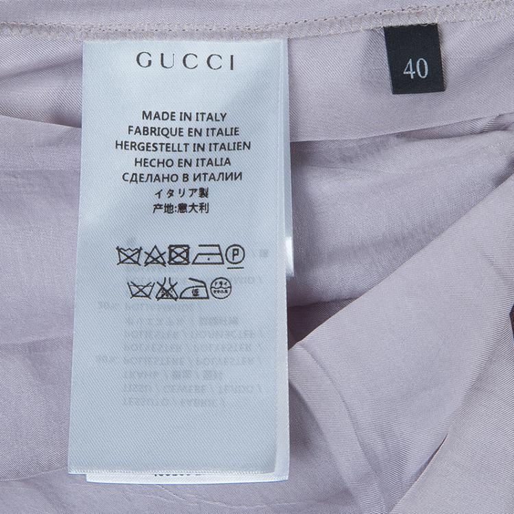 Pre Owned Gucci Lavender Pleated Skirt S