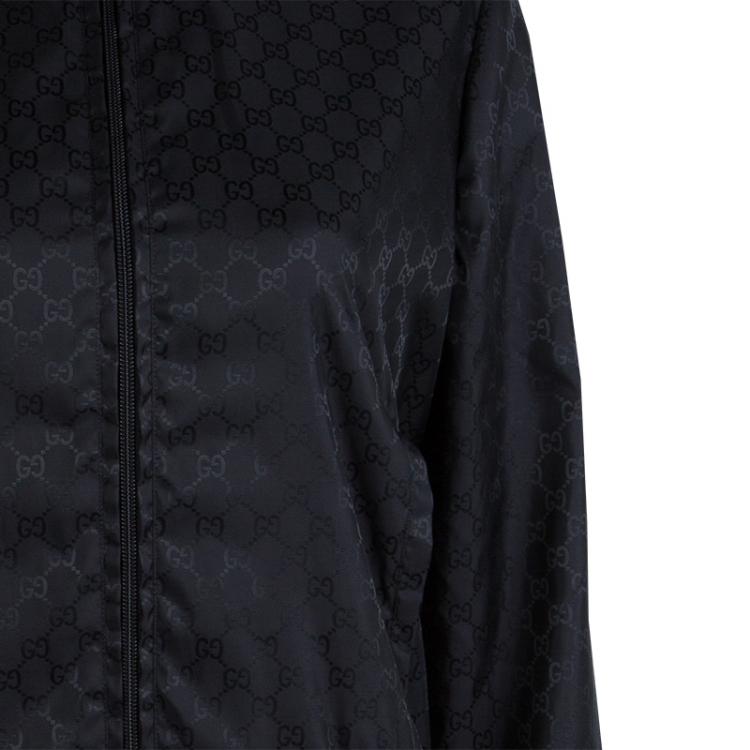 Pre Owned Gucci Black GG Nylon Bomber Jacket S