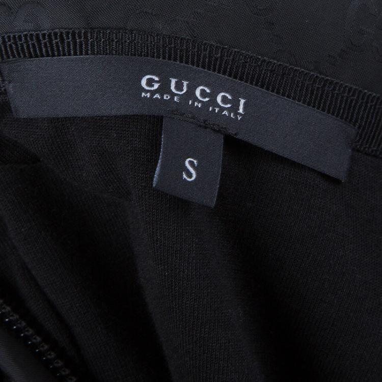 Pre Owned Gucci Black GG Nylon Bomber Jacket S