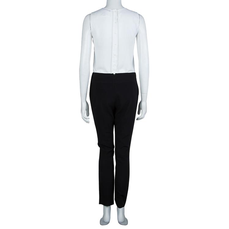Pre Owned Gucci Black Drawstring Detail Tailored Pants S