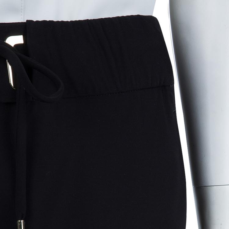 Pre Owned Gucci Black Drawstring Detail Tailored Pants S