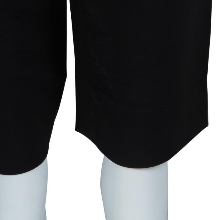 Pre Owned Gucci Black Drawstring Detail Tailored Pants S
