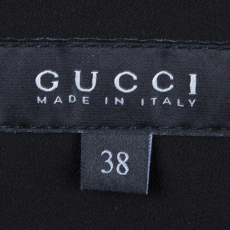 Pre Owned Gucci Black Drawstring Detail Tailored Pants S