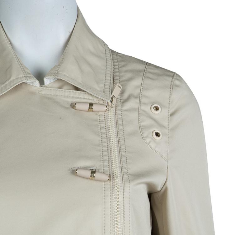 Pre Owned Gucci Beige Toggle Button Jacket S