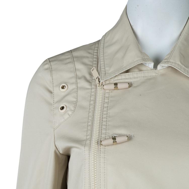 Pre Owned Gucci Beige Toggle Button Jacket S