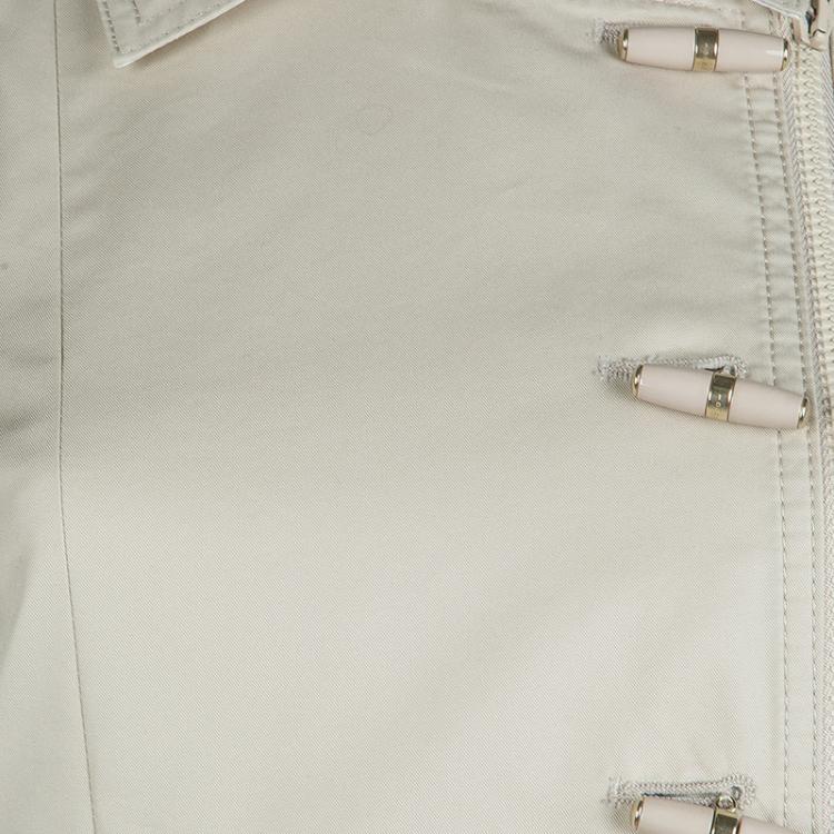 Pre Owned Gucci Beige Toggle Button Jacket S