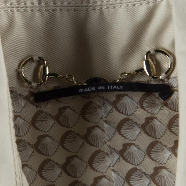 Pre Owned Gucci Beige Toggle Button Jacket S