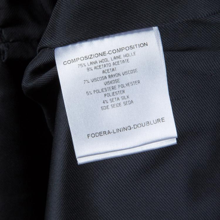 Pre Owned Gucci Black Geometric Paneled Trousers S