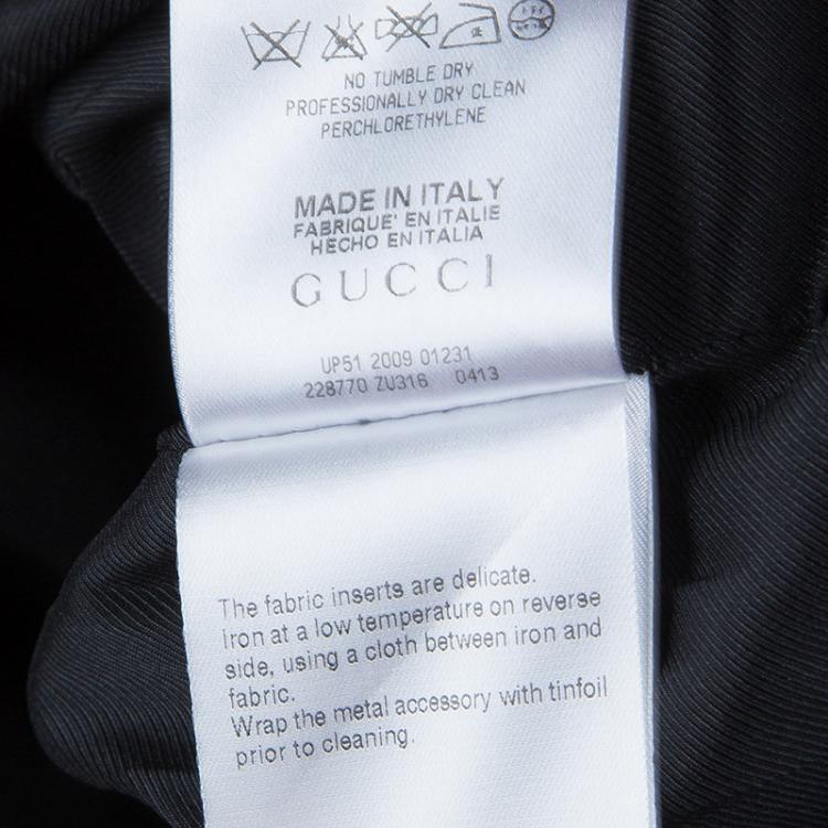 Pre Owned Gucci Black Geometric Paneled Trousers S