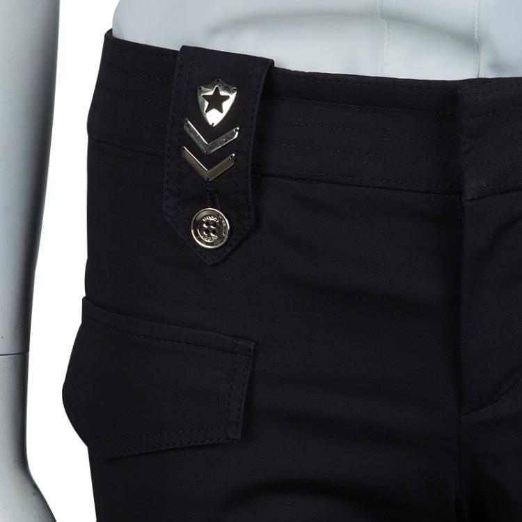 Pre Owned Gucci Black Straight Fit Cotton Trousers S