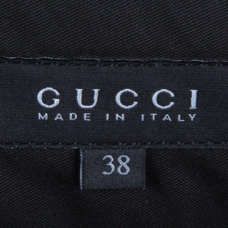 Pre Owned Gucci Black Straight Fit Cotton Trousers S