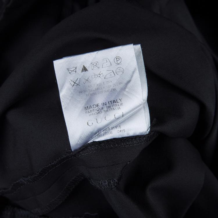 Pre Owned Gucci Black Straight Fit Cotton Trousers S