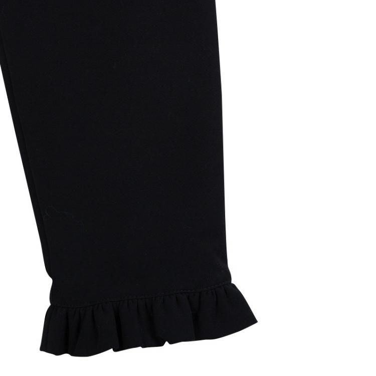 Pre Owned Gucci Black Frill Hem Trousers S
