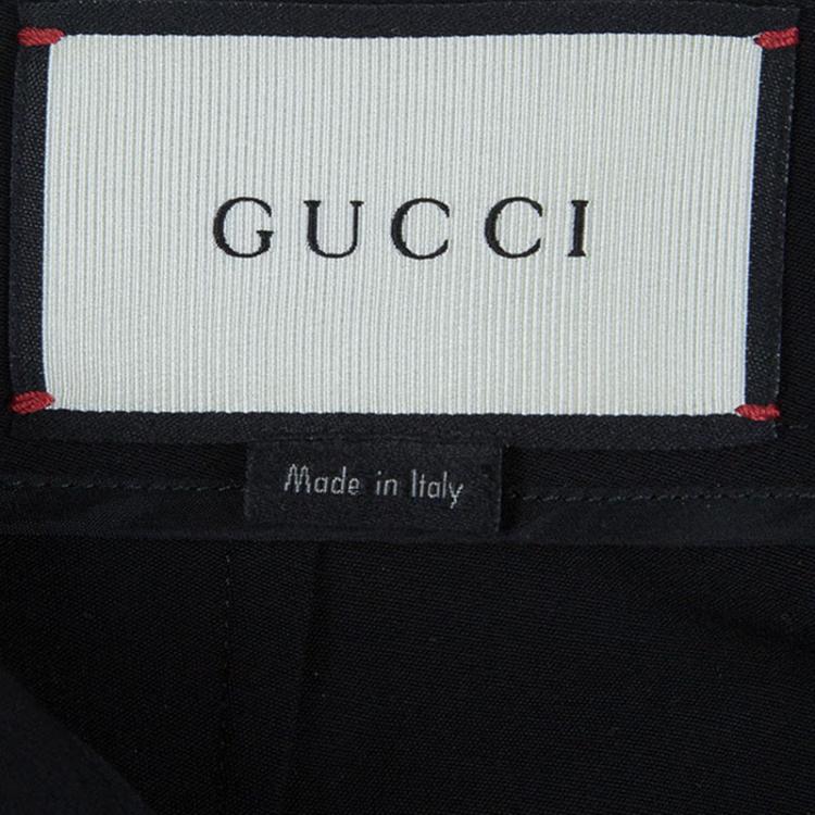 Pre Owned Gucci Black Frill Hem Trousers S