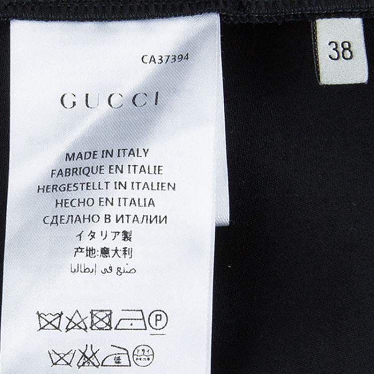 Pre Owned Gucci Black Frill Hem Trousers S