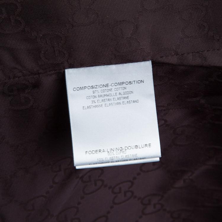 Pre Owned Gucci Turquoise Blue Zip Front Short Jacket S