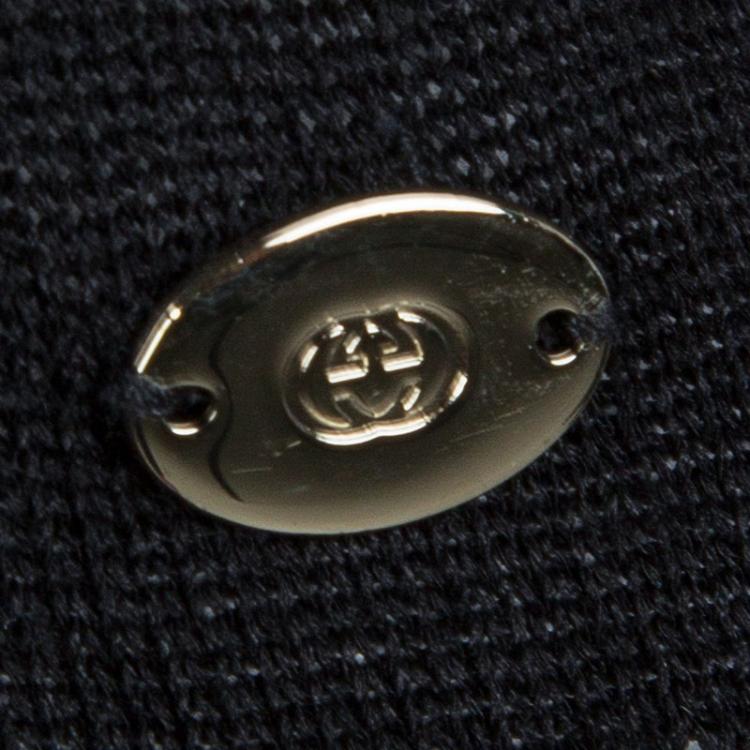 Pre Owned Gucci Black Silk Knit Sleeveless Neck Tie Detail Top XS