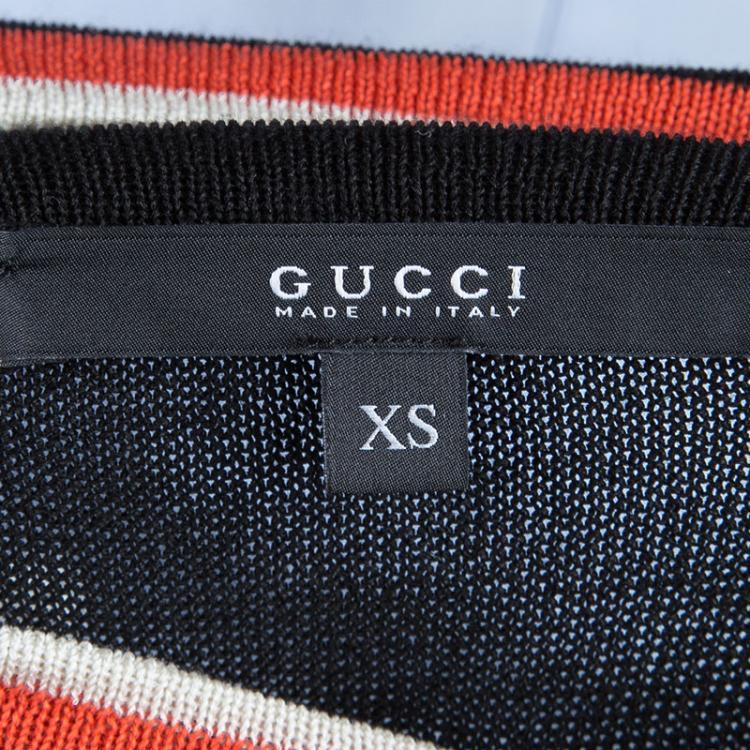 Pre Owned Gucci Black Silk Knit Sleeveless Neck Tie Detail Top XS