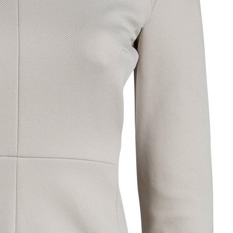 Pre Owned Gucci Beige Cutout Detail Long Sleeve Dress S