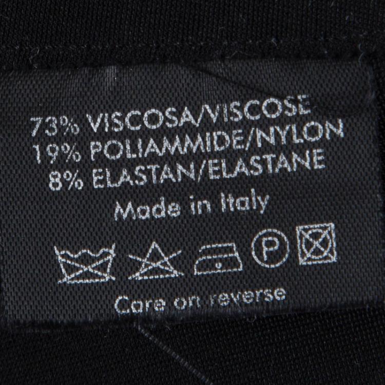 Pre Owned Gucci Black Knit Zip Detail Pencil Skirt M