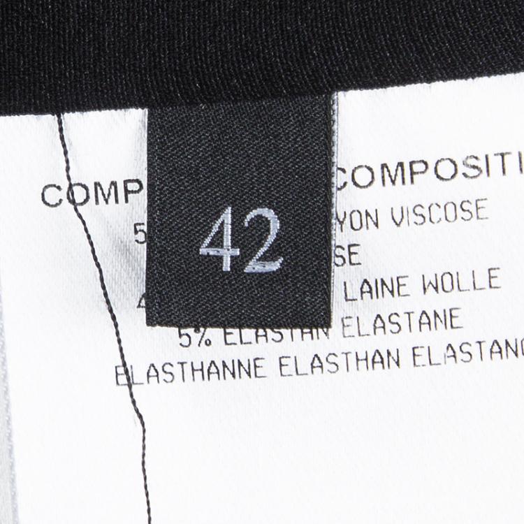 Pre Owned Gucci Black Cutout Detail Metal Trim Shift Dress M