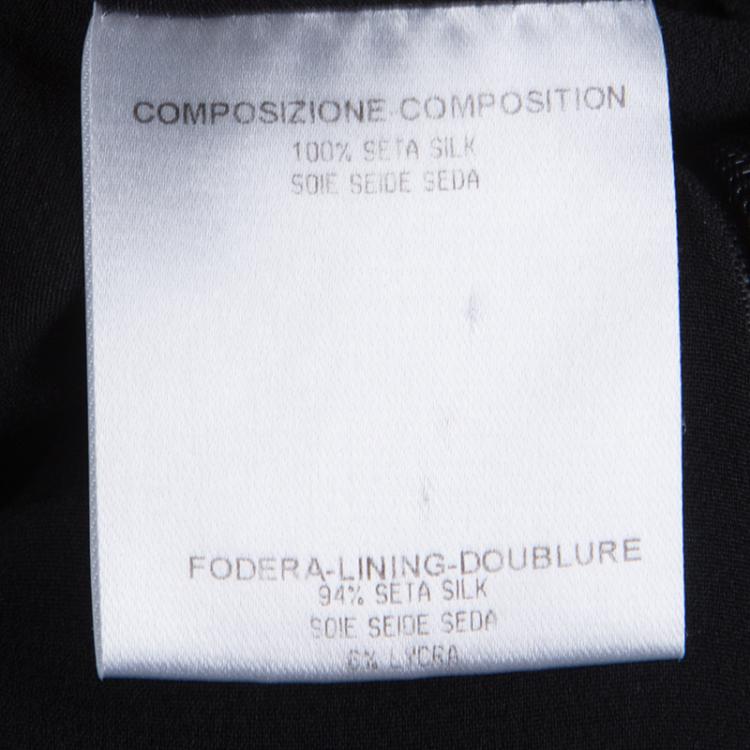 Pre Owned Gucci Black Silk Cutout Shift Dress M