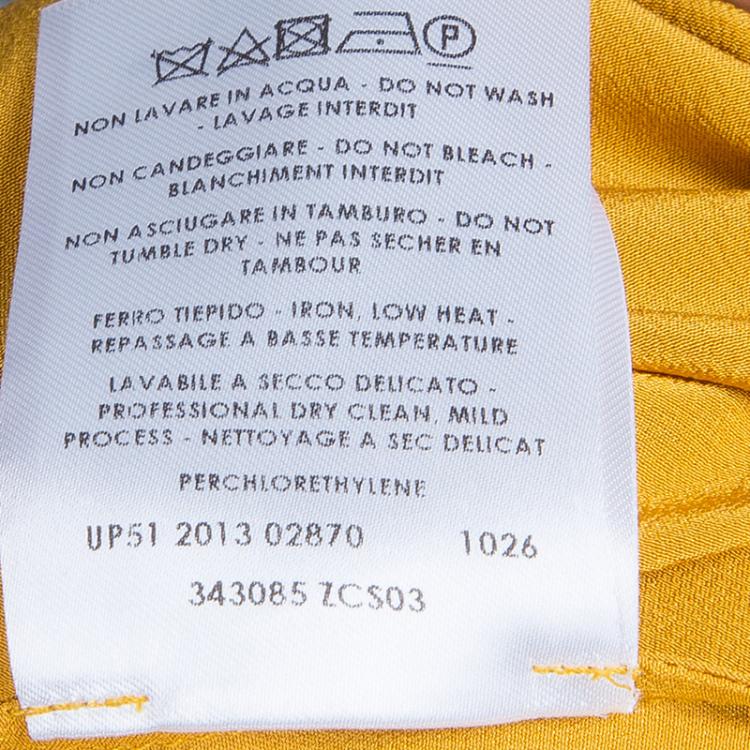 Pre Owned Gucci Mustard Yellow Sleeveless Top S