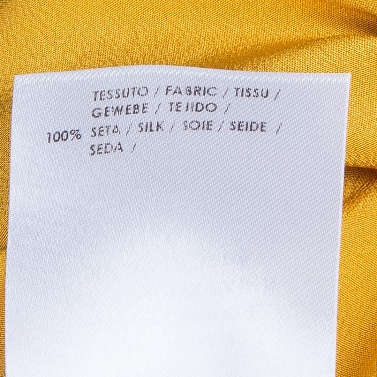 Pre Owned Gucci Mustard Yellow Sleeveless Top S