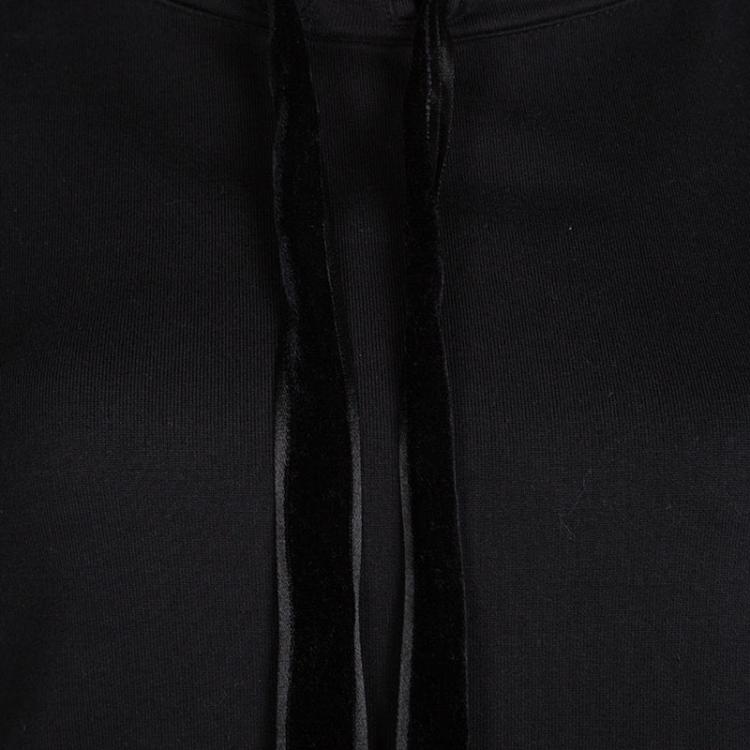 Pre Owned Gucci Black Cotton Knit Shift Dress M
