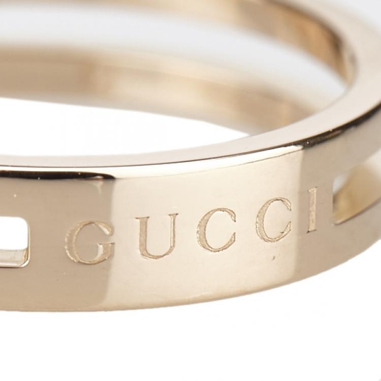 Pre Owned Gucci Infinity Rose Gold Ring Size 52