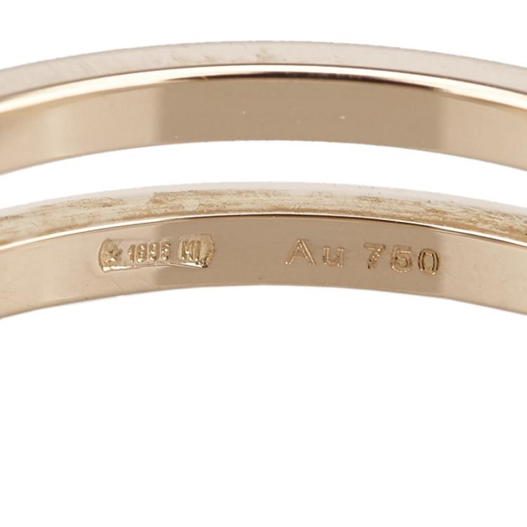 Pre Owned Gucci Infinity Rose Gold Ring Size 52