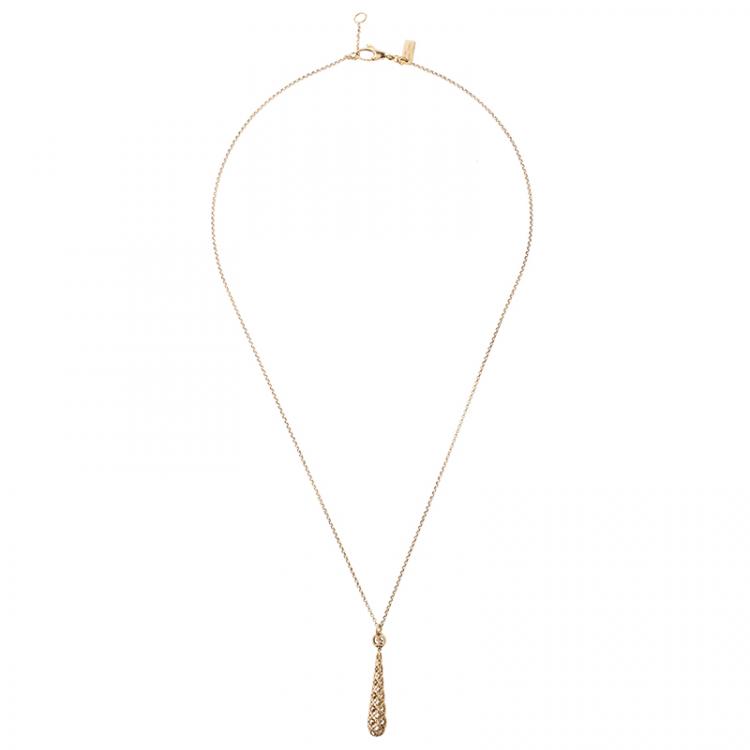 مملوكة مسبقًا Gucci Diamantissima Yellow Gold Pendant Necklace