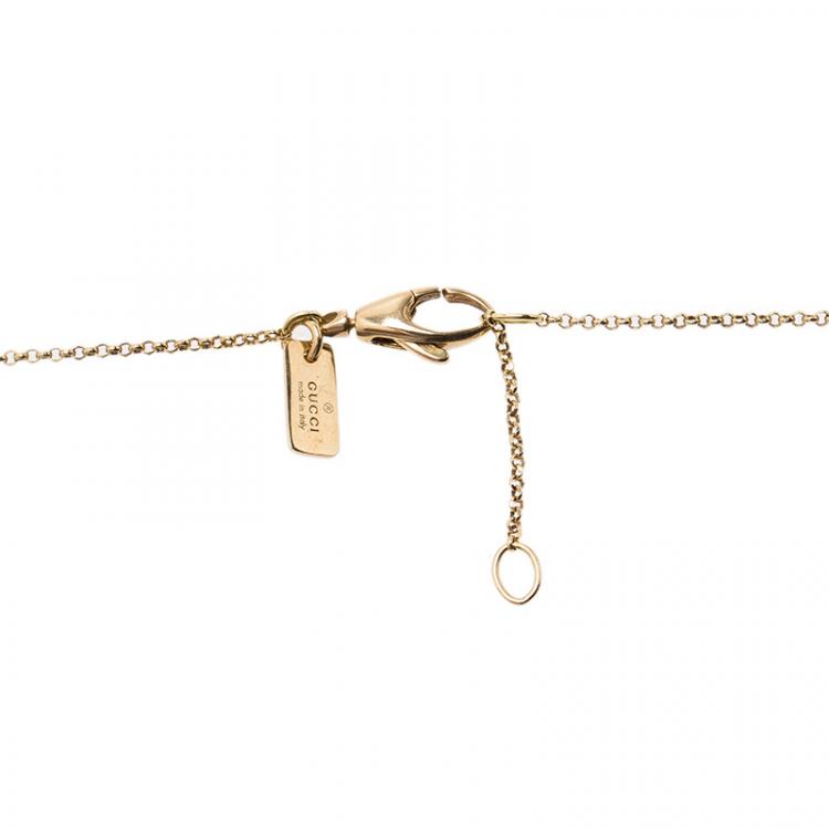 مملوكة مسبقًا Gucci Diamantissima Yellow Gold Pendant Necklace
