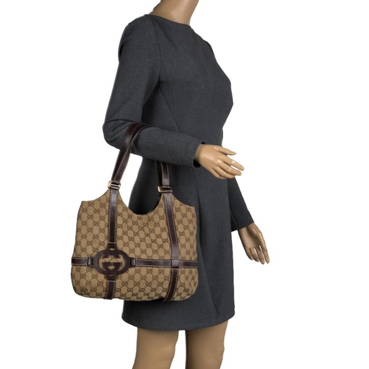 Pre Owned Gucci GG Canvas GG Interlocking Tote